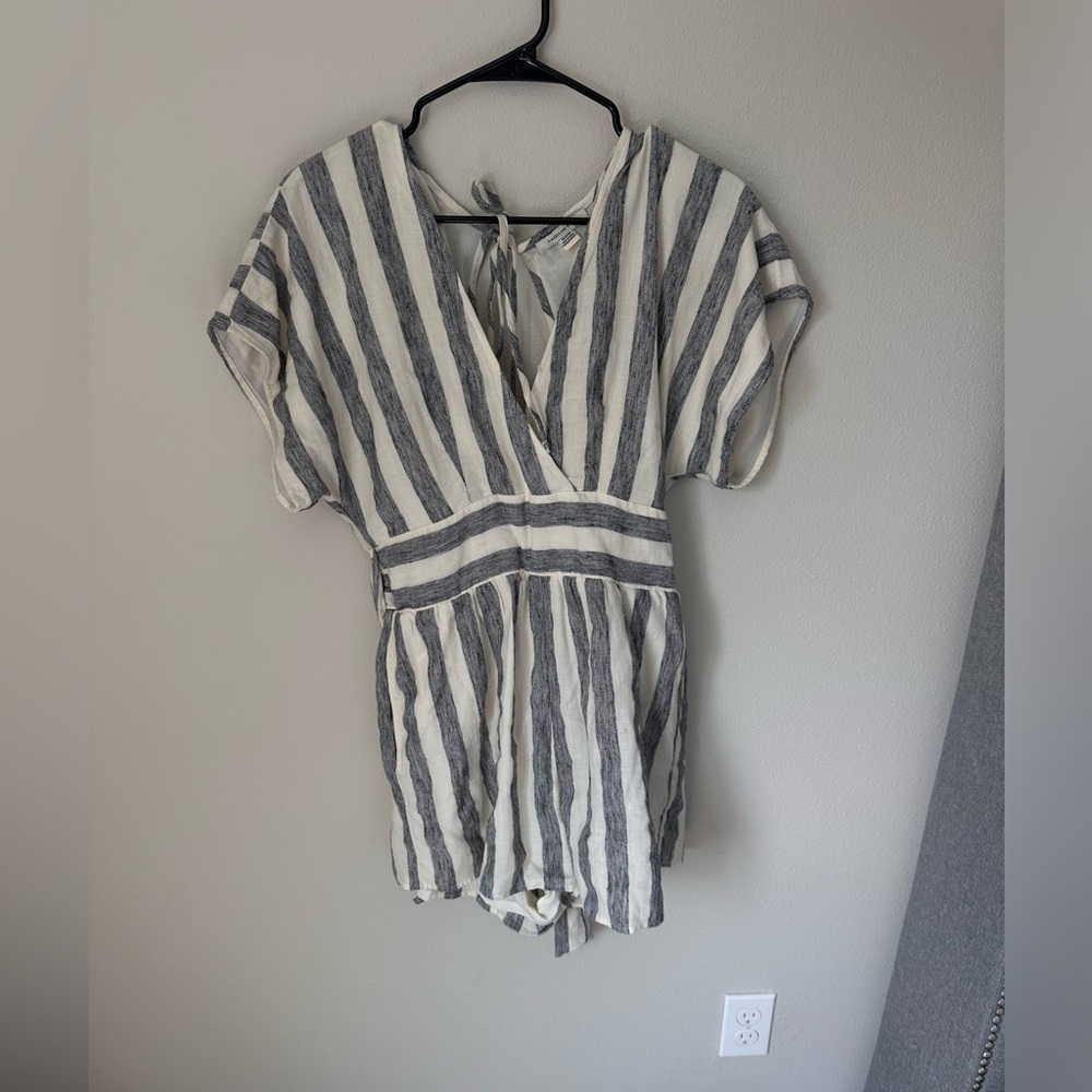 American Eagle striped romper